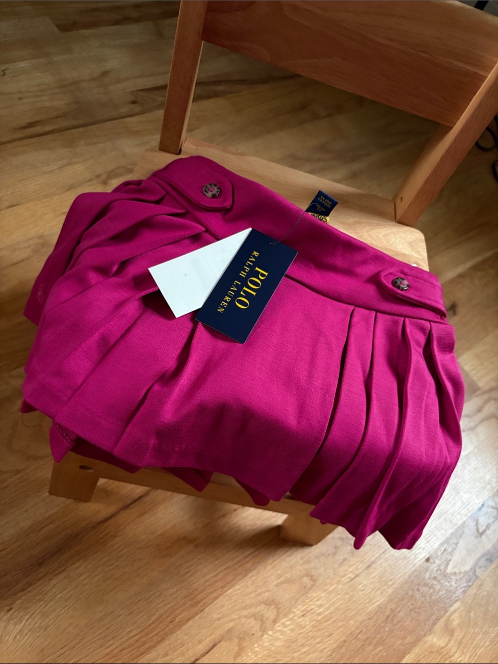 Polo by Ralph Lauren Hot Pink Pleated Mini Skirt